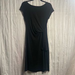 Black dress by Merona. Front tie to accentuate waist.